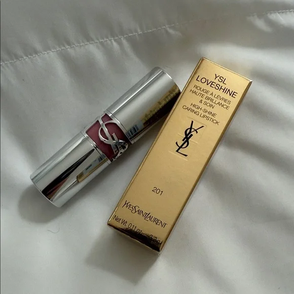 BRAND NEW YSL LOVESHINE high shine caring lipstick shade 201 rosewood blush - Picture 3 of 4